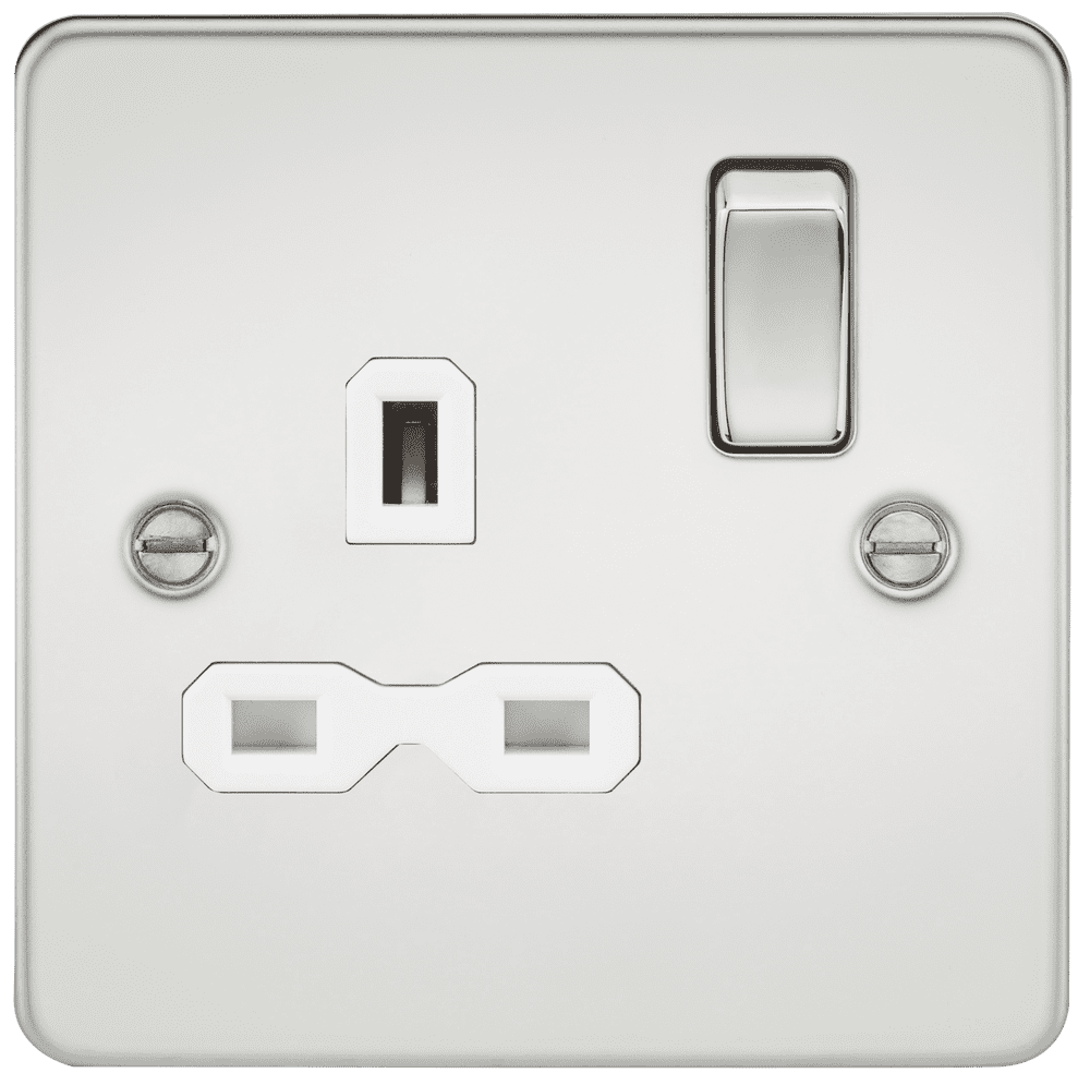 ML Accessories FPR7000PCW Flat Plate 13A 1G DP Switched Socket ...