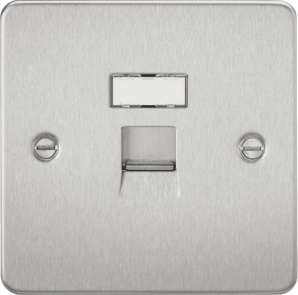 ML Accessories FPRJ45BC Flat Plate RJ45 network outlet - brushed chrome