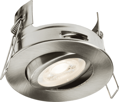 ML Accessories FRNTBC FireNova IP20 Tilt GU10 Fire-rated Open-back Downlight - Brushed Chrome