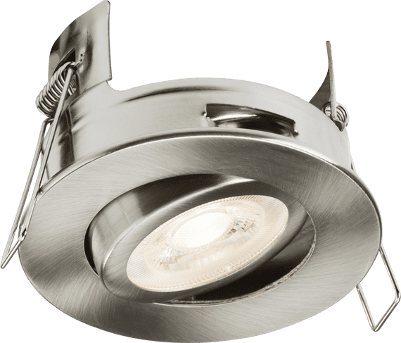 ML Accessories FRNTBC FireNova IP20 Tilt GU10 Fire-rated Open-back Downlight - Brushed Chrome