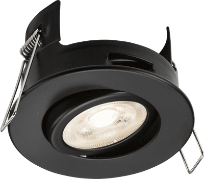 ML Accessories FRNTMB FireNova IP20 Tilt GU10 Fire-rated Open-back Downlight - Matt Black