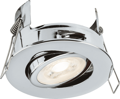 ML Accessories FRNTPC FireNova IP20 Tilt GU10 Fire-rated Open-back Downlight - Polished Chrome