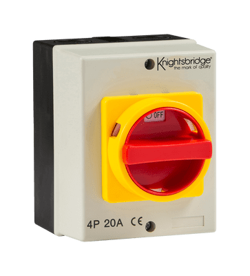 ML Accessories IN0025 IP65 20A Rotary Isolator 4P AC 230V-415V