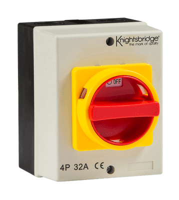 ML Accessories IN0026 IP65 32A Rotary Isolator 4P AC 230V-415V