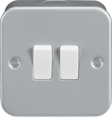 ML Accessories M3000 Metal Clad 10AX 2G 2 Way Switch