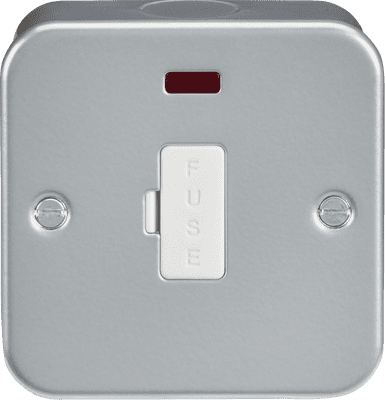 ML Accessories M6000N Metal Clad 13A Fused Spur Unit with Neon