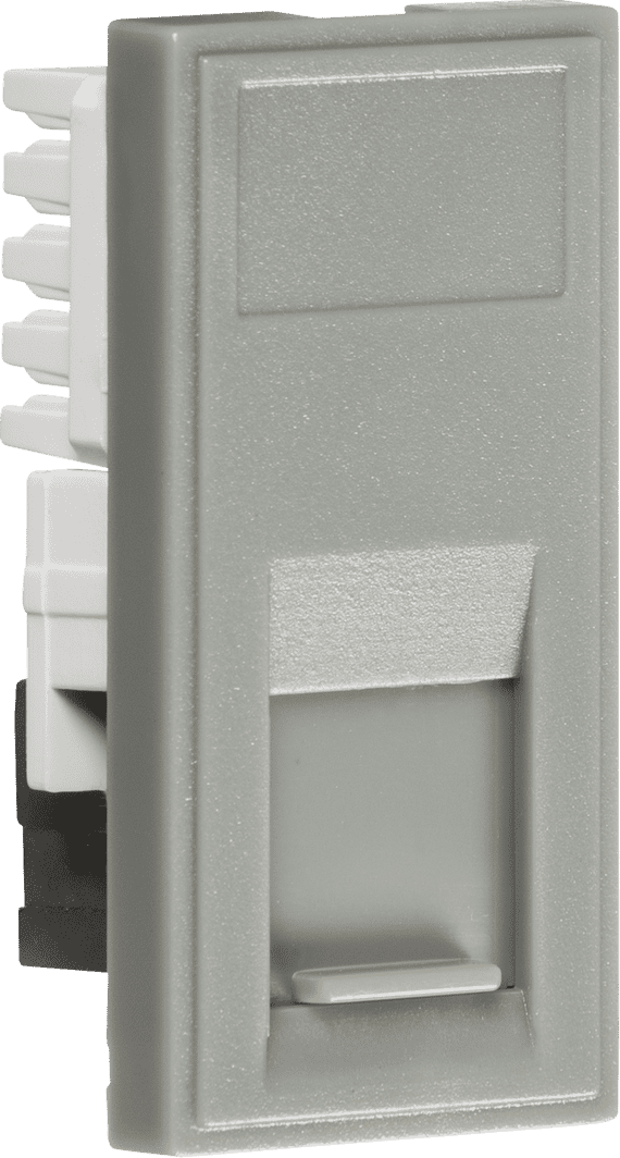 ML Accessories NETC6AGY UTP CAT6A RJ45 Outlet module 25 x 50mm - Grey
