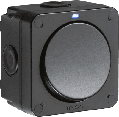 ML Accessories OP2 IP66 20AX 1G SP 2-way Switch Black