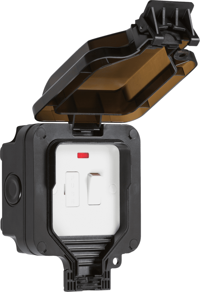 ML Accessories OP63N IP66 13A Switched Fused Spur Unit With Neon