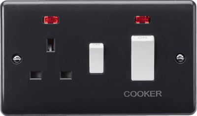 ML Accessories PM8333N 45A DP Switch With 13A DP Switched Socket With Neons Part M
