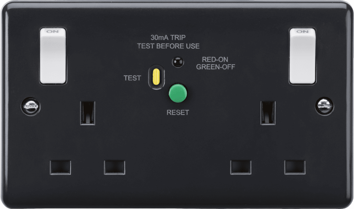 ML Accessories PM9RCD 13A 2G DP RCD Switched Socket With White Rockers ...