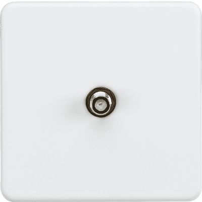 ML Accessories SF0150MW Screwless 1G SAT TV outlet non-isolated - Matt White