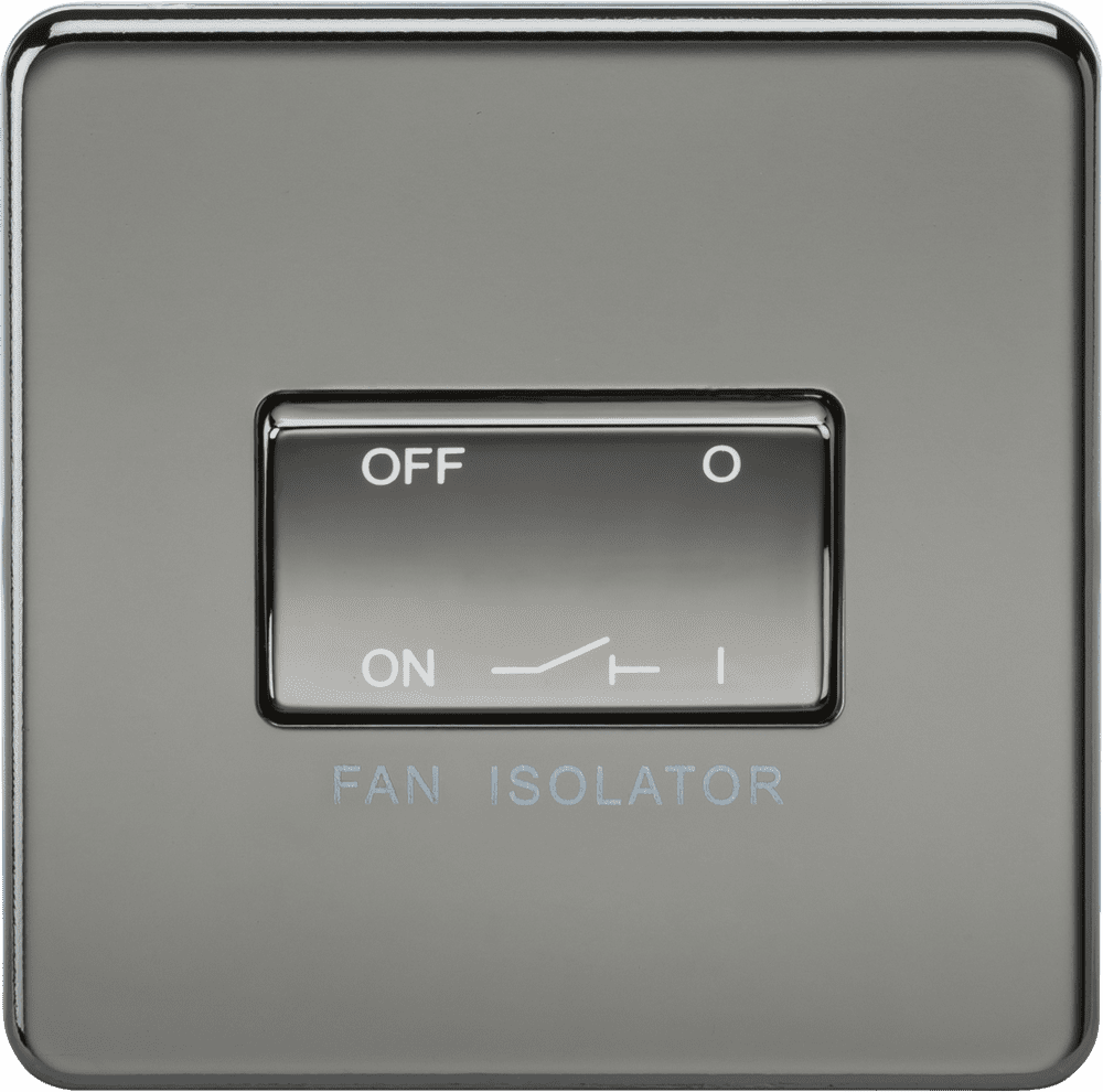 ML Accessories SF1100BN Screwless 10AX 3 Pole Fan Isolator Switch