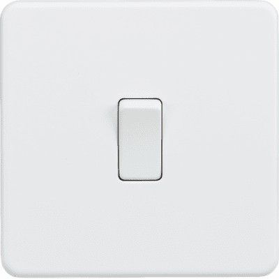 ML Accessories SF1200MW Screwless 10AX 1G intermediate Switch - Matt White