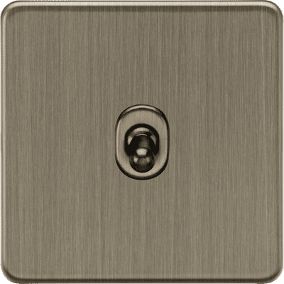 ML Accessories SF12TOGAB 10AX 1G Intermediate Toggle Switch - Antique Brass