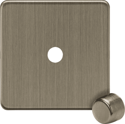 ML Accessories SF1DIMAB 1G Dimmer Plate with Matching Metal Dimmer Cap - Antique Brass
