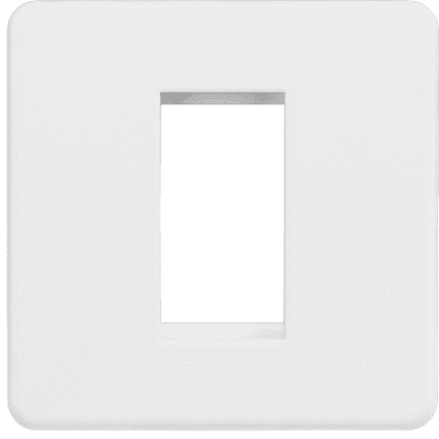 ML Accessories SF1GMW Screwless 1G Modular FacePlate - Matt White