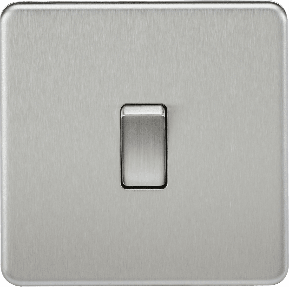 ML Accessories SF2000BC Screwless 10AX 1G 2-Way Switch - Brushed Chrome