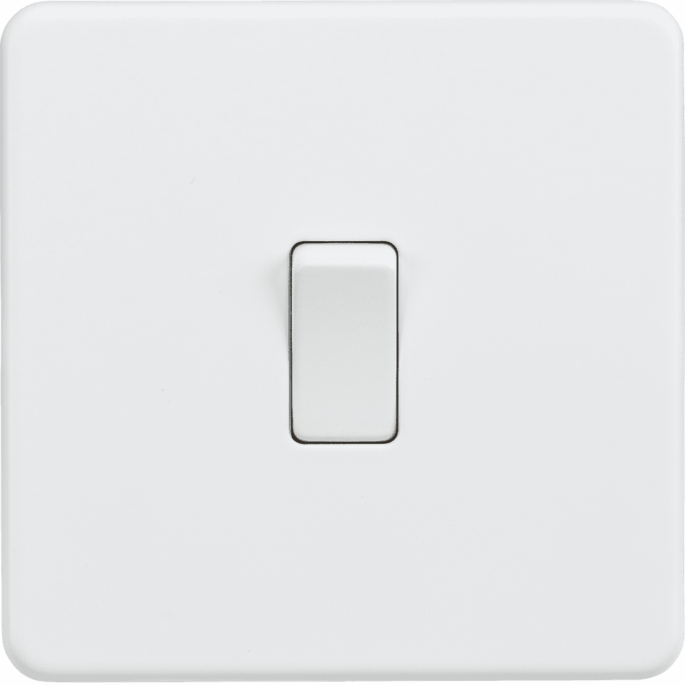 ML Accessories SF2000MW Screwless 10AX 1G 2-Way Switch - Matt White