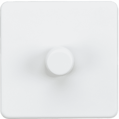ML Accessories SF2191MW Screwless 1G 2-way 10-200W 5-150W LED Trailing Edge Dimmer Matt White