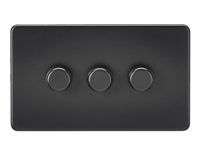 ML Accessories SF2193MBB Screwless 3G 2-way 10-200W 5-150W LED Trailing Edge Dimmer - Matt Black