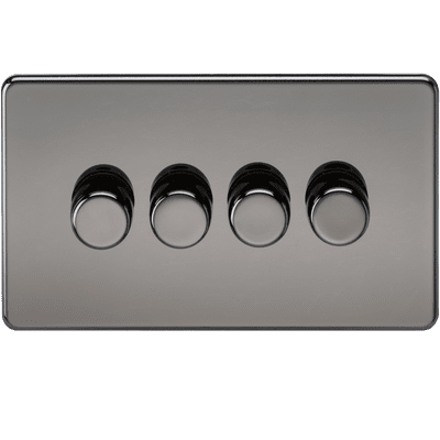 ML Accessories SF2194BN Screwless 4G 2-way 10-200W 5-150W LED Trailing Edge Dimmer Black Nickel