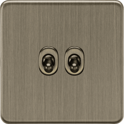 ML Accessories SF2TOGAB 10AX 2G 2-way Toggle Switch - Antique Brass