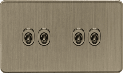 ML Accessories SF4TOGAB 10AX 4G 2-way Toggle Switch - Antique Brass