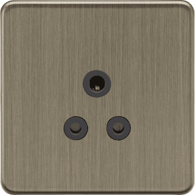 ML Accessories SF5AAB 5A Unswitched Socket - Antique Brass