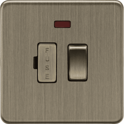 ML Accessories SF6300NAB 13A Switched Fused Spur with Neon - Antique Brass