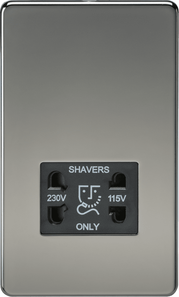 ML Accessories SF8900BN Screwless 115V/230V Dual Voltage Shaver Socket ...