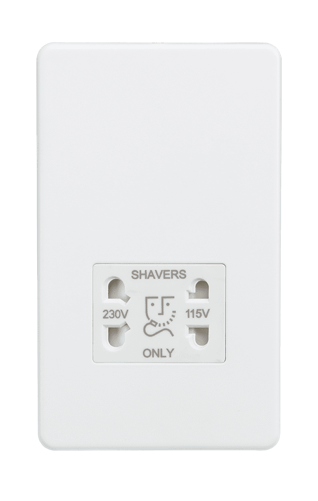ML Accessories SF8900MW Screwless 115/230V Dual Voltage Shaver Socket ...