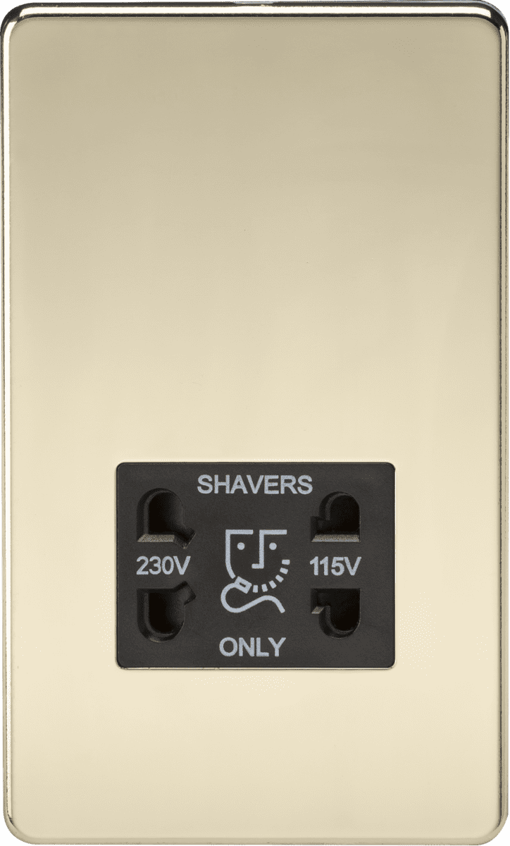 ML Accessories SF8900PB Screwless 115V/230V Dual Voltage Shaver Socket ...