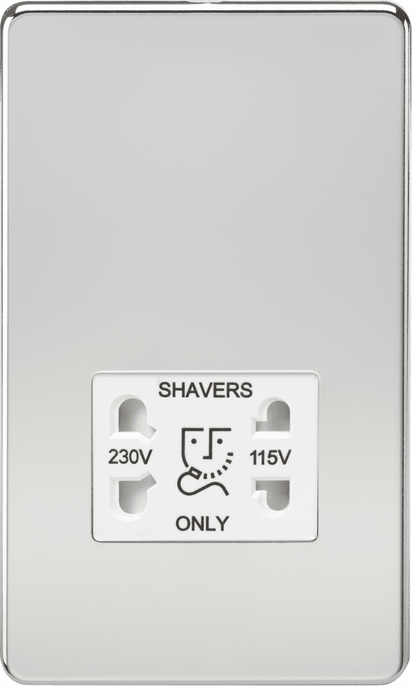 ML Accessories SF8900PCW Screwless 115V/ Dual Voltage Shaver Socket ...