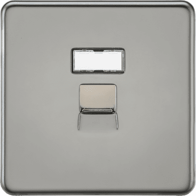 ML Accessories SFC6BN UTP CAT6a RJ45 Network Outlet - Black Nickel