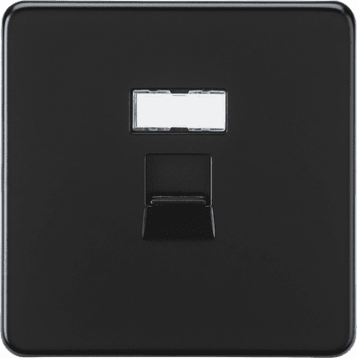 ML Accessories SFC6MB UTP CAT6a RJ45 Network Outlet - Matt Black