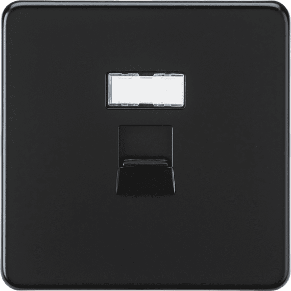 ML Accessories SFC6MB UTP CAT6a RJ45 Network Outlet - Matt Black