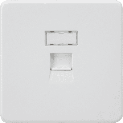 ML Accessories SFC6MW UTP CAT6a RJ45 Network Outlet - Matt White