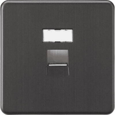 ML Accessories SFC6SB UTP CAT6a RJ45 Network Outlet - Smoked Bronze