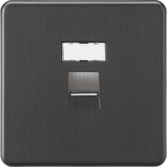 ML Accessories SFC6SB UTP CAT6a RJ45 Network Outlet - Smoked Bronze