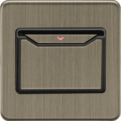 ML Accessories SFCARDAB 32A 1G Key Card Switch - Antique Brass