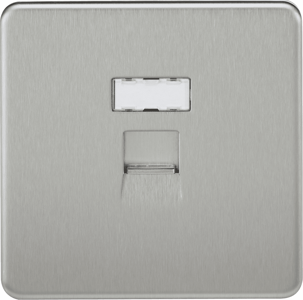 ML Accessories SFRJ45BC Screwless RJ45 network outlet - brushed chrome