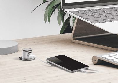 ML Accessories SK0010 IP20 Recess Mount Pop Up Dual USB Charger 2.4A with Power Supply