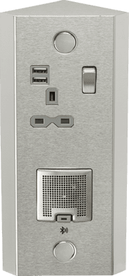 ML Accessories SKR0013 13A 1G Vertical Switched Socket Dual USB Charger 2.4A and 3W RMS Speaker