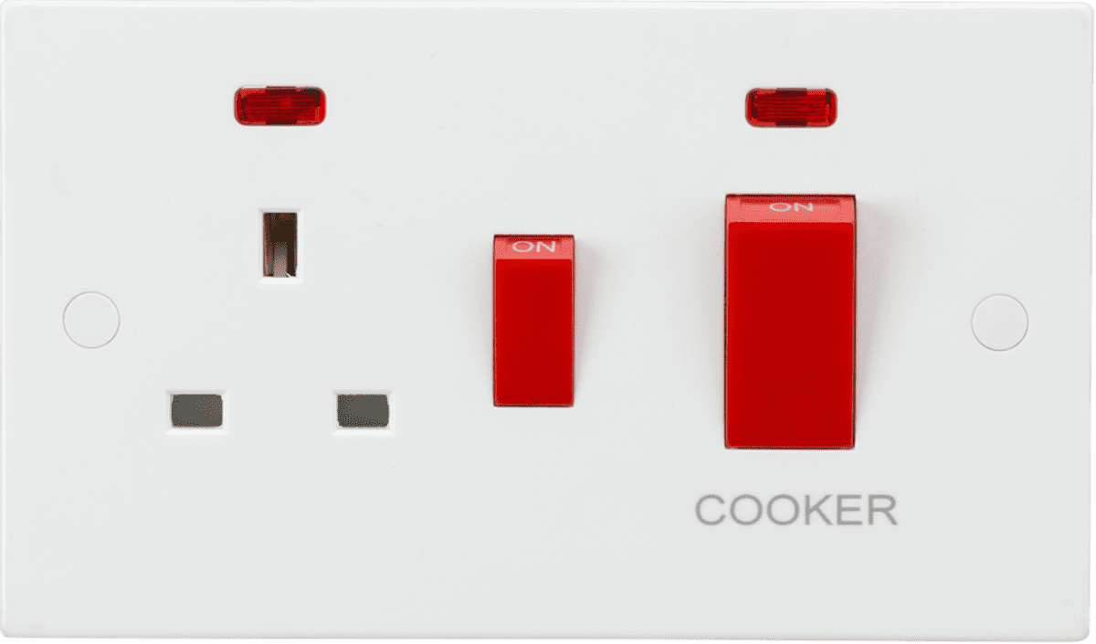 ML Accessories SN8333N 45A DP Cooker Switch and 13A Socket with Neons x ...
