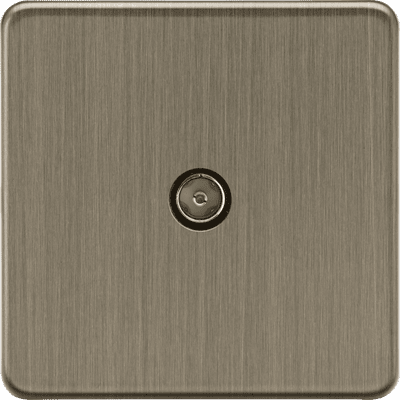 ML Acessories SF0100AB 1G TV Outlet (Non-Isolated) - Antique Brass