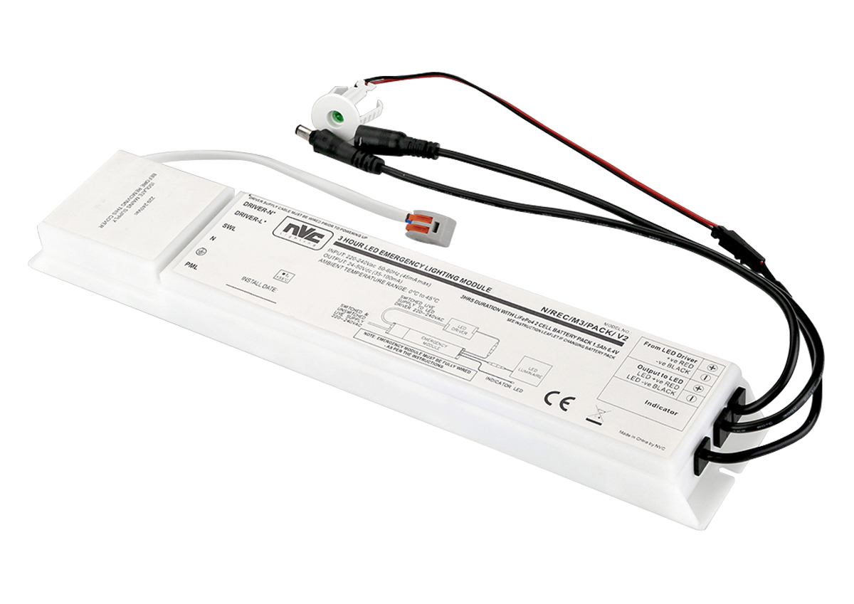 NVC N/REC/STM3/PACK/V2 LiFe Self Test M3 Emergency Pack For Recessed Product Ranges