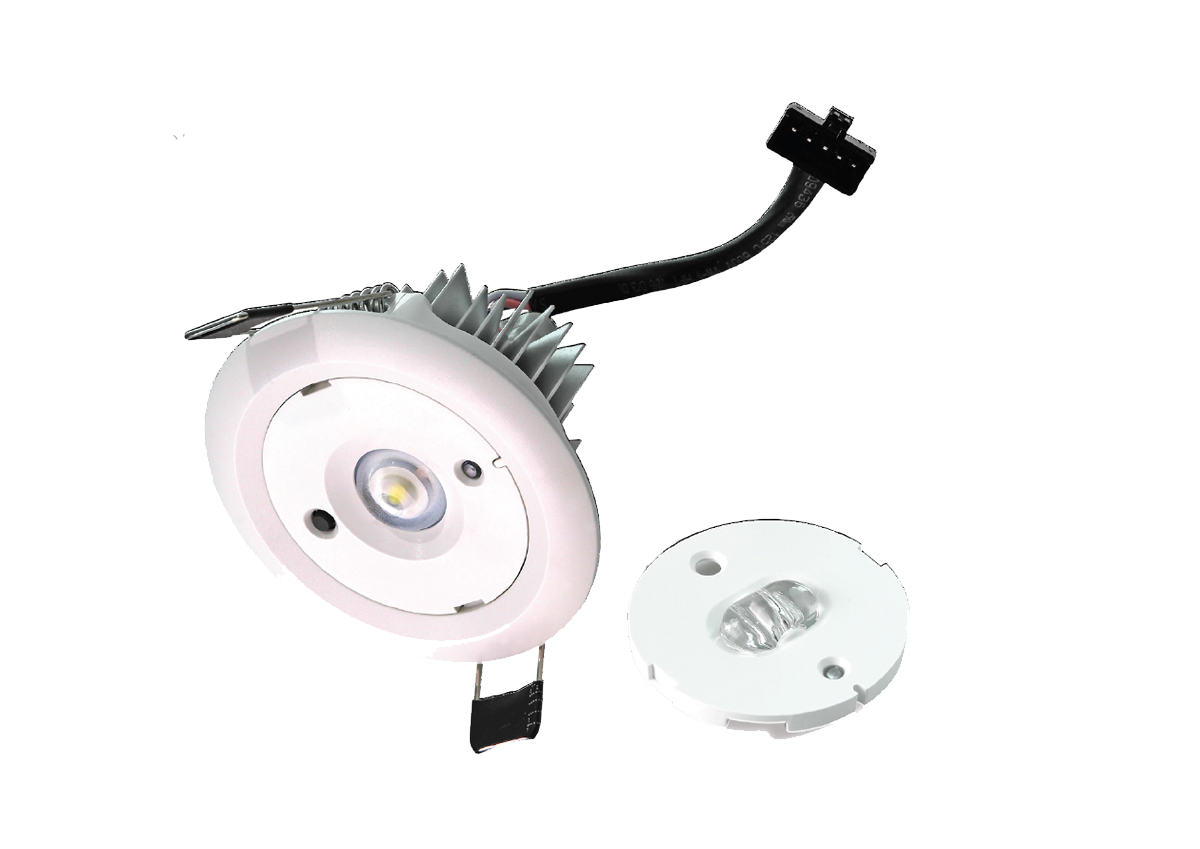 NVC NSC3/REC/STNM3 Seneca LiFe 3W LED Non-Maintained Recessed Downlight ...