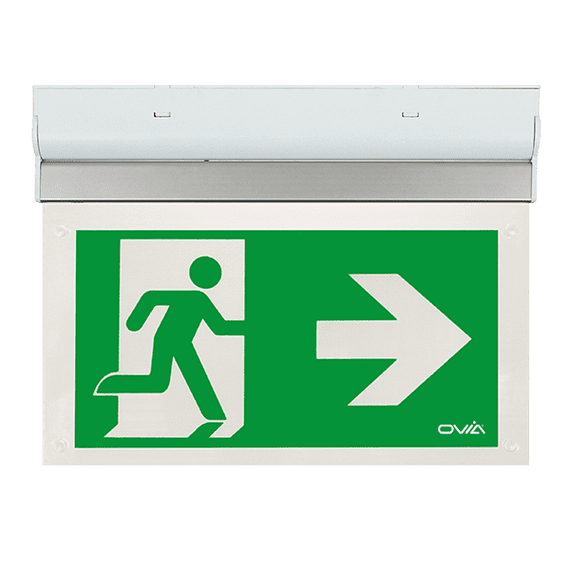 Ovia Lighting OEH2-LR-ST 2w LED Maintained Exit Sign Leg L/R Self-Test