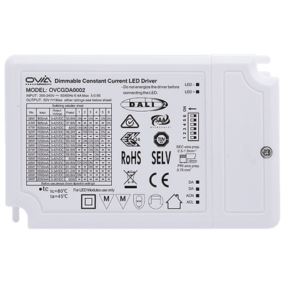 Ovia Lighting OVCGDA0002 240v 38-69w Universal Dali Dimmable Constant Current LED Driver